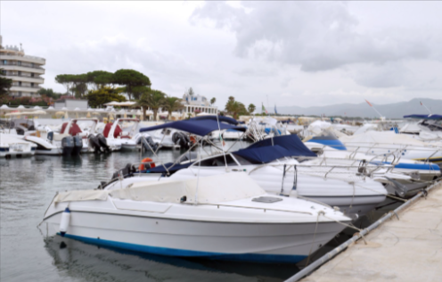 Boat rental Miami yachts docked at Miami port, FL by Yacht Scarlet Charters luxury experience